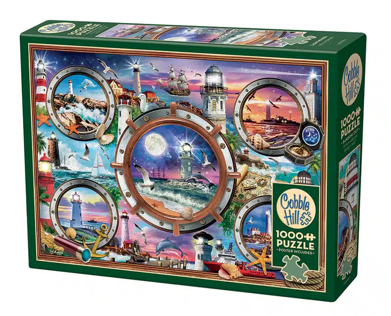 1000 Piece Lighthouses Puzzle Cobble Hill image 0